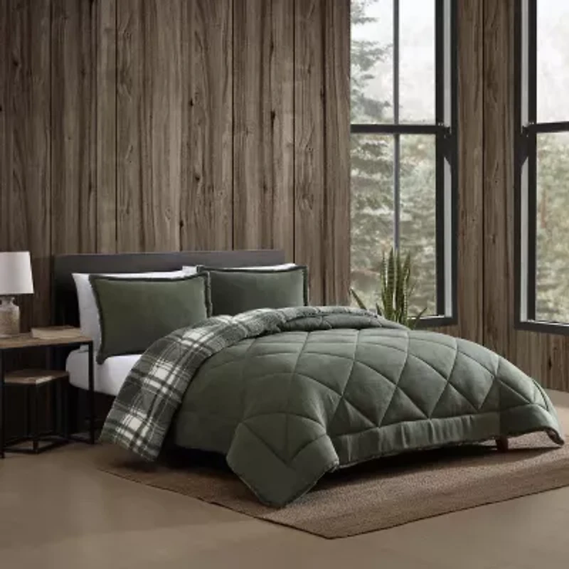 Eddie Bauer Big Lake Plaid Midweight Comforter Set