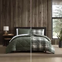 Eddie Bauer Big Lake Plaid Midweight Comforter Set