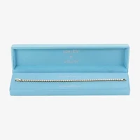 Sparkle Allure Womens Cubic Zirconia 14K Gold Over Brass Round 7.5 Inch Tennis Bracelet
