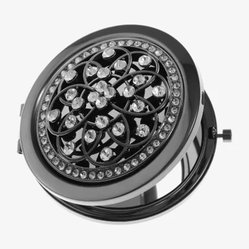 Monet Jewelry Hematite Gray Compact Mirror