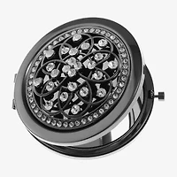 Monet Jewelry Hematite Gray Compact Mirror