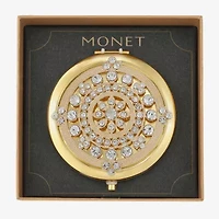 Monet Jewelry Gold Tone Snowflake Gold Tone Compact Mirror
