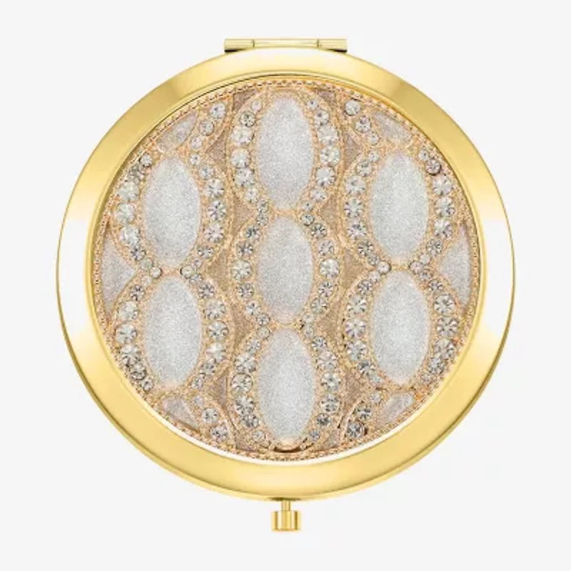 Monet Jewelry Gold Tone Compact Mirror
