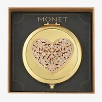 Monet Jewelry Gold Tone Gold Tone Heart Compact Mirror