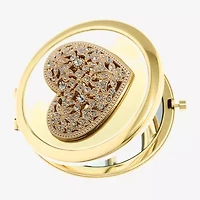 Monet Jewelry Gold Tone Gold Tone Heart Compact Mirror