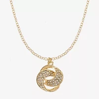 Monet Jewelry Pendant Necklace And Drop Earring Womens Glass Knot 2-pc. Jewelry Set