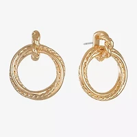 Monet Jewelry Door Knocker Rope Twist Womens Hypoallergenic Drop Earrings