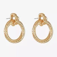 Monet Jewelry Door Knocker Rope Twist Womens Hypoallergenic Drop Earrings