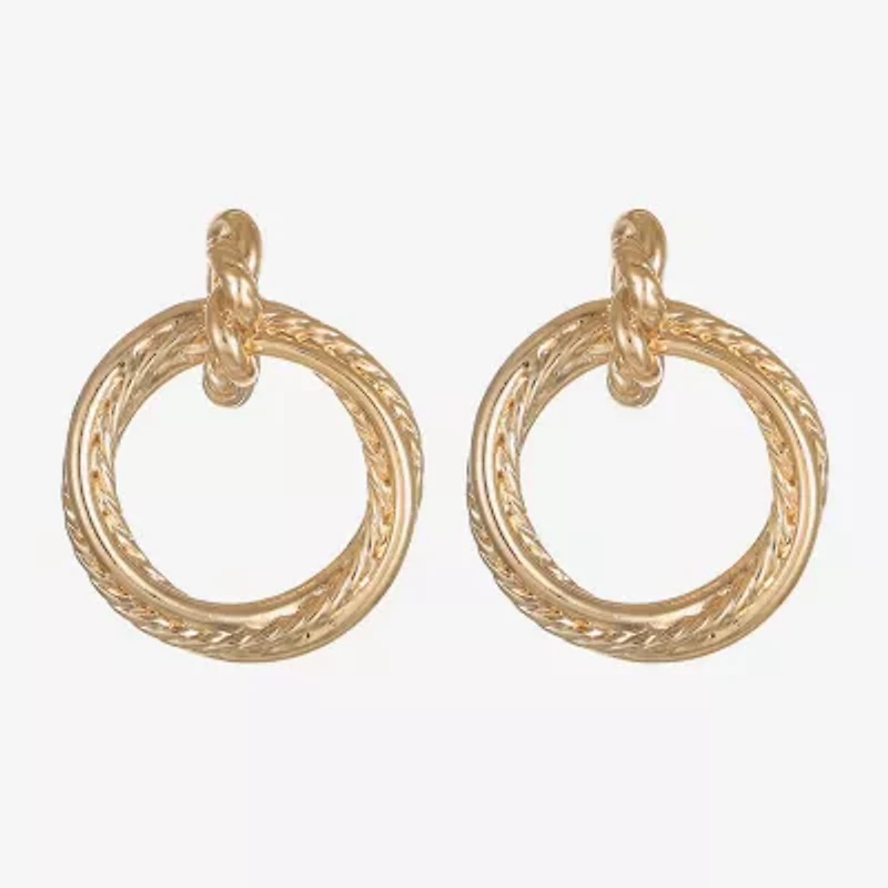 Monet Jewelry Door Knocker Rope Twist Womens Hypoallergenic Drop Earrings