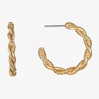 Monet Jewelry Open Womens 28mm Hypoallergenic Hoop Earrings