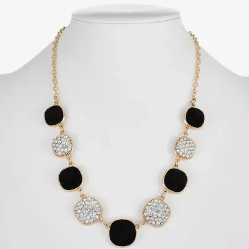 Monet Jewelry Gold Tone Womens 17 Inch Collar Necklace