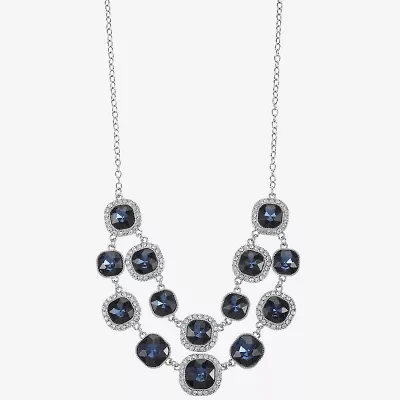 Monet Jewelry Womens Blue 18 Inch Statement Necklace