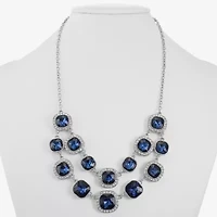 Monet Jewelry Womens Blue 18 Inch Statement Necklace