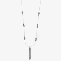Monet Jewelry Tassel Womens Red Glass 34 Inch Strand Necklace
