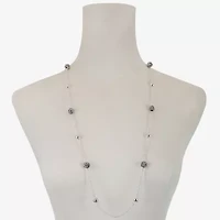 Monet Jewelry Womens Red Glass 34 Inch Strand Necklace
