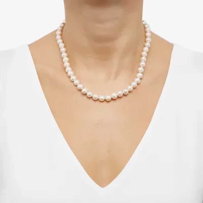 Womens 10K Gold 18 Inch Strand Necklace