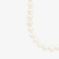 Womens White 10K Gold 18 Inch Strand Necklace