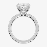 G-H / Vs2-Si1) Womens 1/ CT. T.W. Lab Grown White Diamond 14K Gold Pear Side Stone Engagement Ring