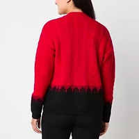 Liz Claiborne Womens Mock Neck Long Sleeve Pullover Sweater