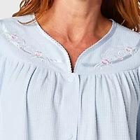 Adonna Womens Waffle Short Sleeve Knee Length Robe