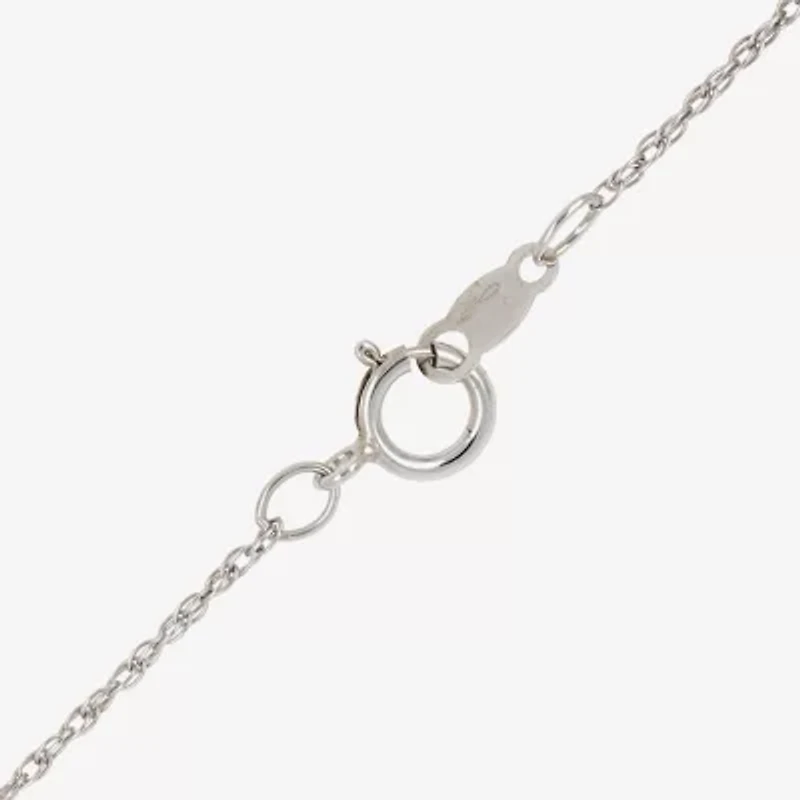 Limited Quantities! Womens Lab Created White Sapphire Sterling Silver 18 Inch Pendant Necklace