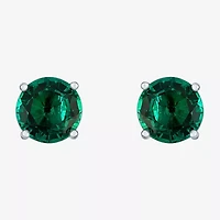 Gemstone Sterling Silver 7mm Stud Earrings