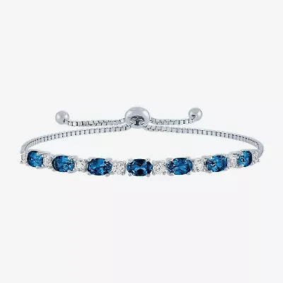 Gemstone Sterling Silver Bolo Bracelet