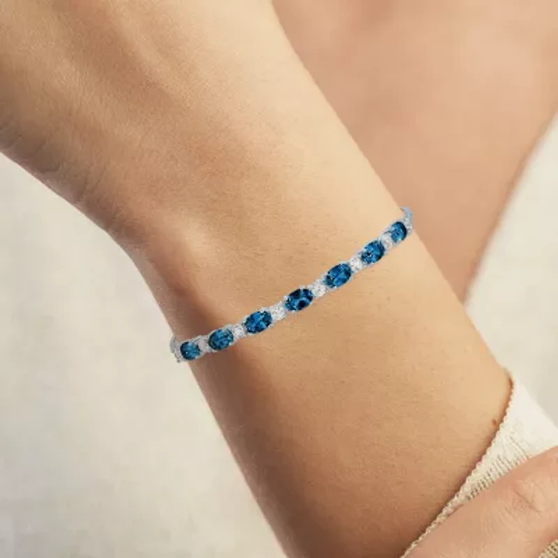 Gemstone Sterling Silver Bolo Bracelet