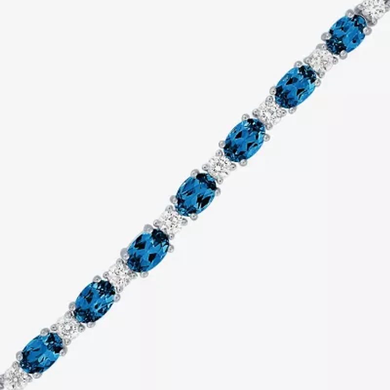 Gemstone Sterling Silver Bolo Bracelet