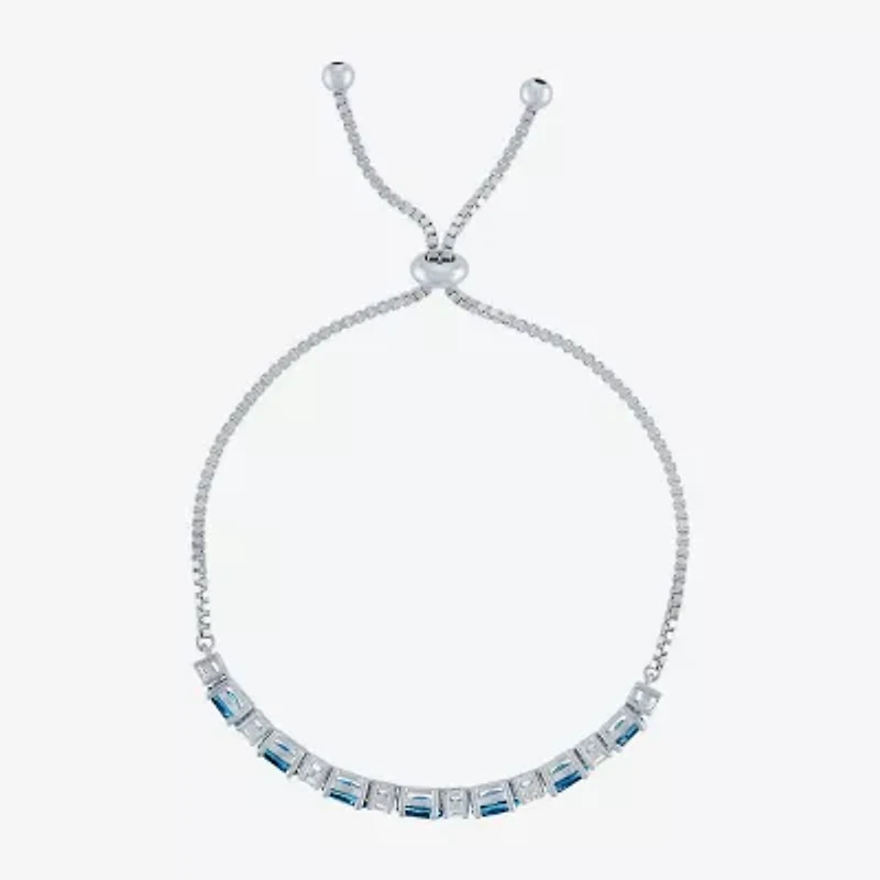 Gemstone Sterling Silver Bolo Bracelet