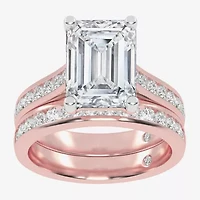 G-H / Vs2-Si1) Womens CT. T.W. Lab Grown White Diamond 14K Gold Side Stone Bridal Set