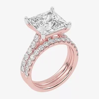 G-H / Vs2-Si1) Womens CT. T.W. Lab Grown White Diamond 14K Gold Side Stone Bridal Set