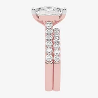 G-H / Vs2-Si1) Womens CT. T.W. Lab Grown White Diamond 14K Gold Side Stone Bridal Set