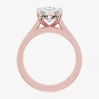 (G-H / Vs2-Si1) Womens 5 CT. T.W. Lab Grown White Diamond 14K Gold Oval Side Stone Bridal Set