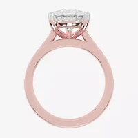 (G-H / Vs2-Si1) Womens 6 CT. T.W. Lab Grown White Diamond 14K Gold Pear Side Stone Bridal Set