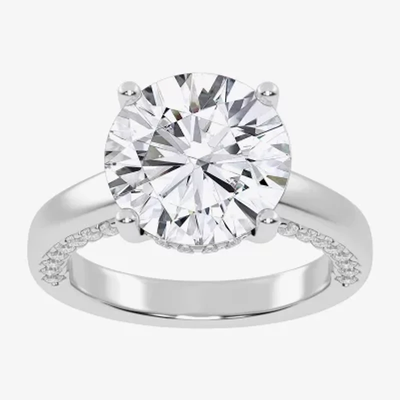 (G-H / Vs2-Si1) Womens 3 1/2 CT. T.W Lab Grown White Diamond 14K Gold Solitaire Engagement Ring
