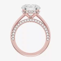 (G-H / Vs2-Si1) Womens 3 1/2 CT. T.W Lab Grown White Diamond 14K Rose Gold Solitaire Engagement Ring