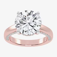 G-H / Vs2-Si1) Womens 3 1/2 CT. T.W Lab Grown White Diamond 14K Rose Gold Solitaire Engagement Ring