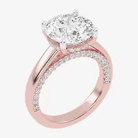 (G-H / Vs2-Si1) Womens 3 1/2 CT. T.W Lab Grown White Diamond 14K Rose Gold Solitaire Engagement Ring