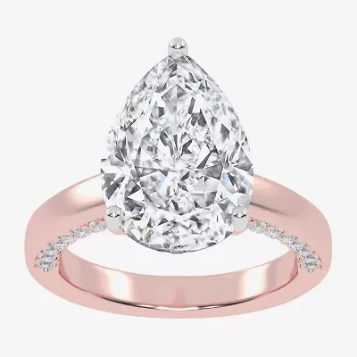 (G-H / Vs2-Si1) Womens 3 1/2 CT. T.W Lab Grown White Diamond 14K Rose Gold Solitaire Engagement Ring