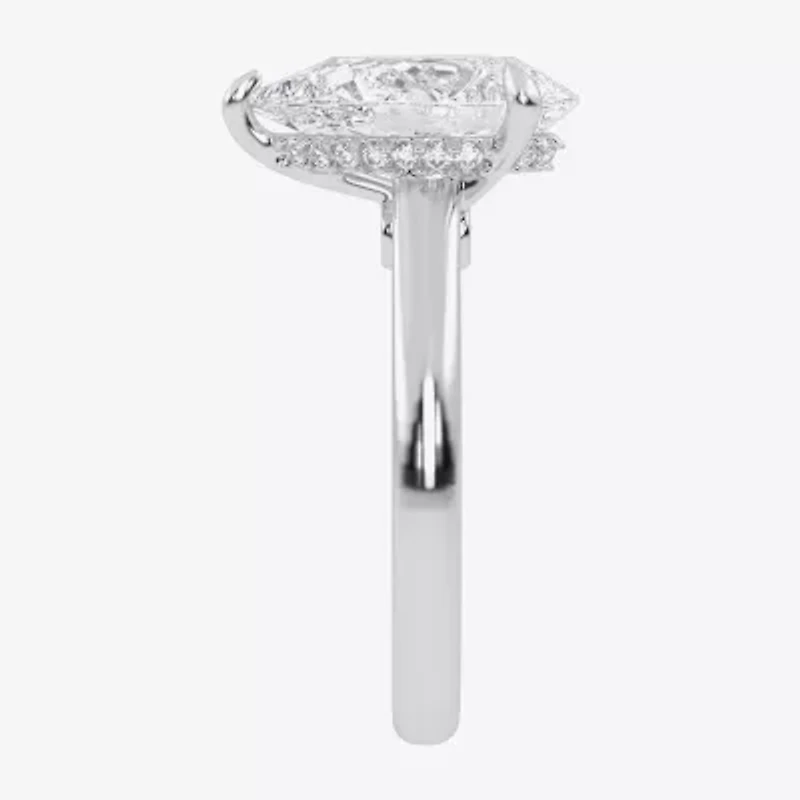 G-H / Vs2-Si1) Womens 1/ CT. T.W. Lab Grown White Diamond 14K Gold Pear Solitaire Engagement Ring