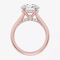 G-H / Vs2-Si1) Womens 1/ CT. T.W. Lab Grown White Diamond 14K Rose Gold Round Solitaire Engagement Ring