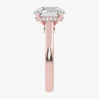 G-H / Vs2-Si1) Womens 1/ CT. T.W. Lab Grown White Diamond 14K Rose Gold Round Solitaire Engagement Ring