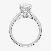 G-H / Vs2-Si1) Womens 1/ CT. T.W. Lab Grown White Diamond 14K Gold Oval Solitaire Engagement Ring
