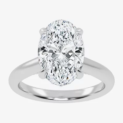 G-H / Vs2-Si1) Womens 1/ CT. T.W. Lab Grown White Diamond 14K Gold Oval Solitaire Engagement Ring