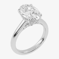 G-H / Vs2-Si1) Womens 1/ CT. T.W. Lab Grown White Diamond 14K Gold Oval Solitaire Engagement Ring