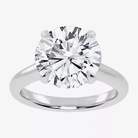 (G-H / Vs2-Si1) Womens 4 1/4 CT. T.W. Lab Grown White Diamond 14K Gold Round Solitaire Engagement Ring