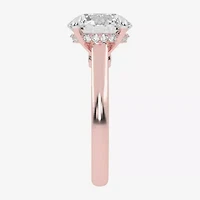 (G-H / Vs2-Si1) Womens 5 1/3 Ct. T.W. Lab Grown White Diamond 14K Rose Gold Round Solitaire Engagement Ring