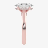 (G-H / Vs2-Si1) Womens 5 1/3 Ct. T.W. Lab Grown White Diamond 14K Rose Gold Oval Solitaire Engagement Ring