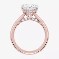 (G-H / Vs2-Si1) Womens 5 1/3 Ct. T.W. Lab Grown White Diamond 14K Rose Gold Pear Solitaire Engagement Ring